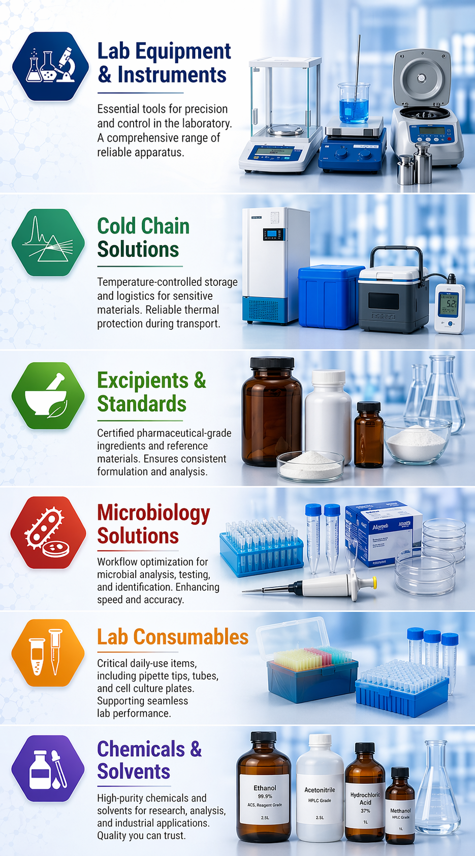Lab product categories